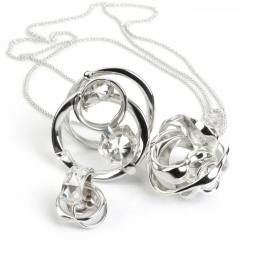 Locket Pendant Necklace Charm 1.5" Engraved Flowers Heart Shape